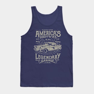 America's Highway Classic Car Design Tank Top